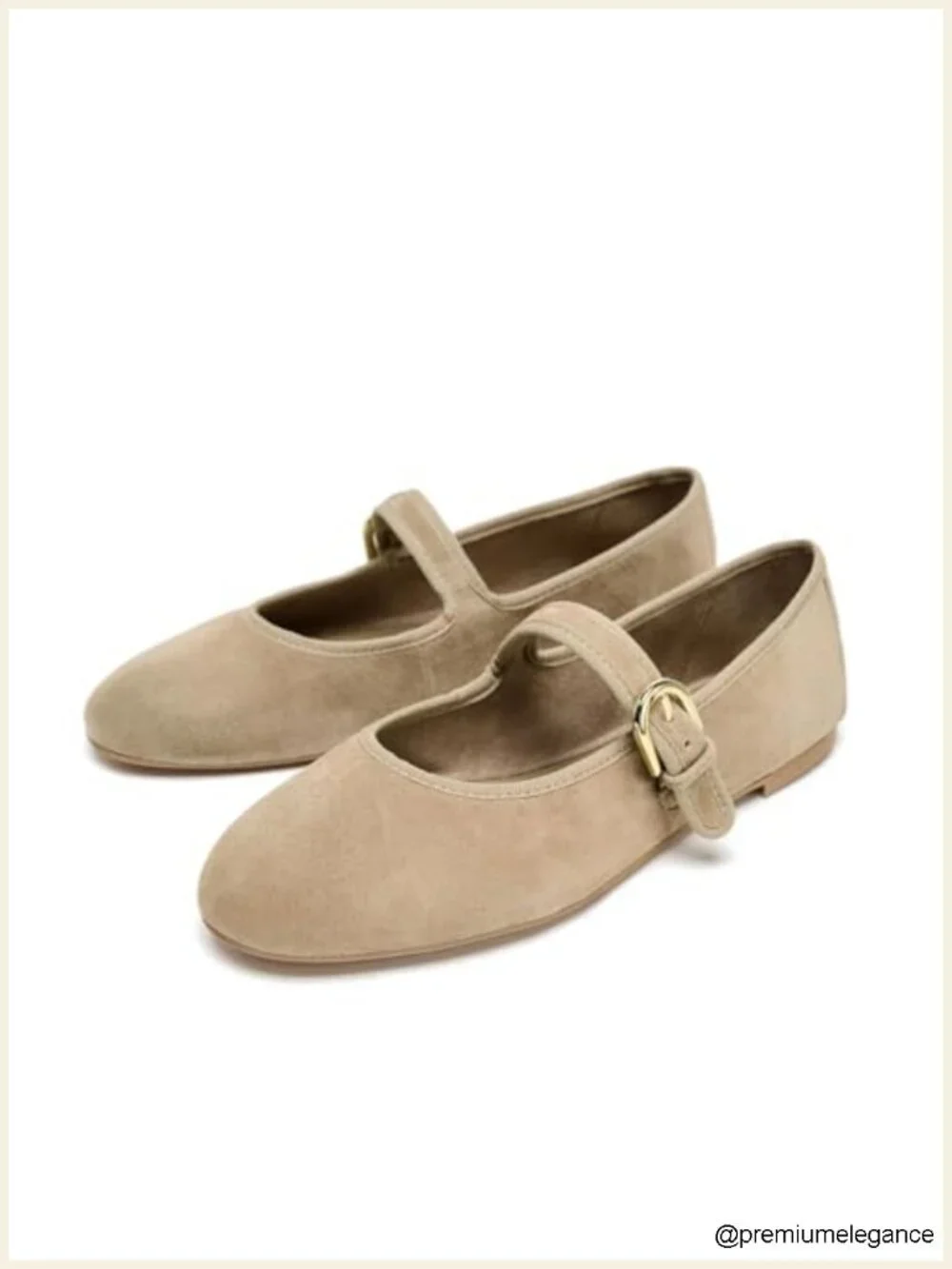 Faux Suede Leopard Print Square Toe Buckle Ballet Flats